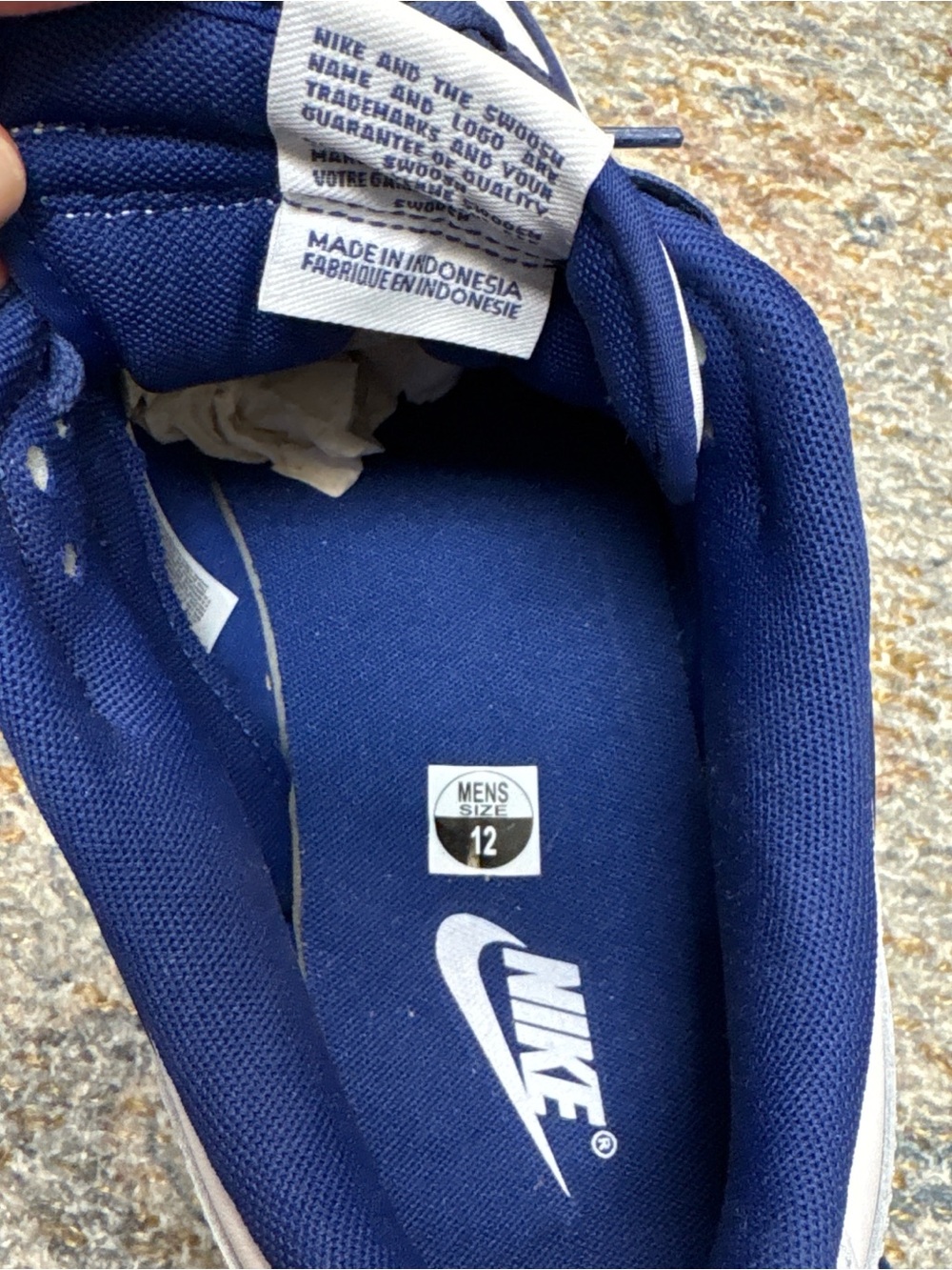 Nike Men’s Low-Top Sneakers - White & Navy Dunks - Picture 10 of 13